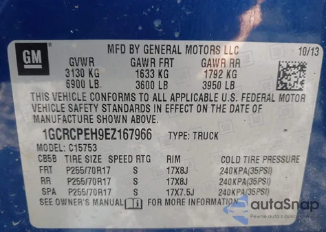 2014 Chevrolet Silverado 1500 Work Truck 2Wt from USA, damaged, VIN 1GCRCPEH9EZ167966